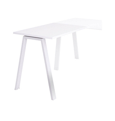 rocada BLANCA Anstell- BLANCA Schreibtisch weißweiß rechteckig, 4-Fuß-Gestell weiß 100,0 x 60,0 cm