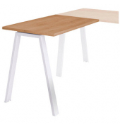 rocada BLANCA Anstell- BLANCA Schreibtisch eicheweiß rechteckig, 4-Fuß-Gestell weiß 100,0 x 60,0 cm
