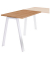 rocada BLANCA Anstell- BLANCA Schreibtisch eicheweiß rechteckig, 4-Fuß-Gestell weiß 100,0 x 60,0 cm