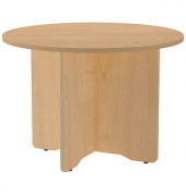 rocada Mehrzwecktisch Meeting eiche rund, Säulenfuß braun, 100,0 x 100,0 x 72,0 cm