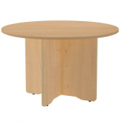 rocada Mehrzwecktisch Meeting eiche rund, Säulenfuß braun, 120,0 x 120,0 x 72,0 cm