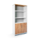 rocada Regalschrank, 1103AW08 weiß, eiche 4 Fachböden 90,0 x 45,0 x 195,0 cm