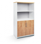 Regalschrank, 1057AW08 weiß, eiche 3 Fachböden 90,0 x 45,0 x 156,0 cm