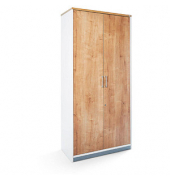 Aktenschrank, 1104AW08 weiß, eiche 4 Fachböden 90,0 x 45,0 x 195,0 cm