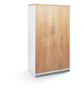 Aktenschrank 1058AW08, abschlie&szlig;bar, 4 OH, wei&szlig;/eiche, 90x156x45cm (BxHxT)