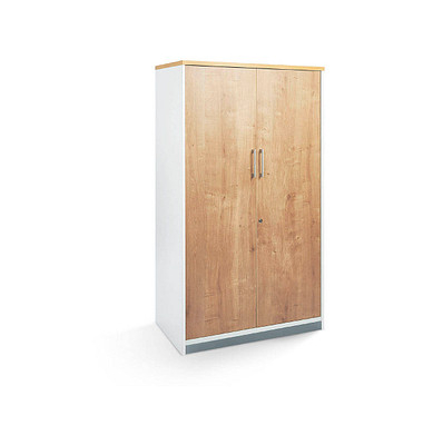 rocada Aktenschrank, 1058AW08 weiß, eiche 3 Fachböden 90,0 x 45,0 x 156,0 cm