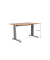 Schreibtisch Metal, manuell höhenverstellbar, 72-82cm (H), 140x80cm (BxT), rechteckig, eiche / grau