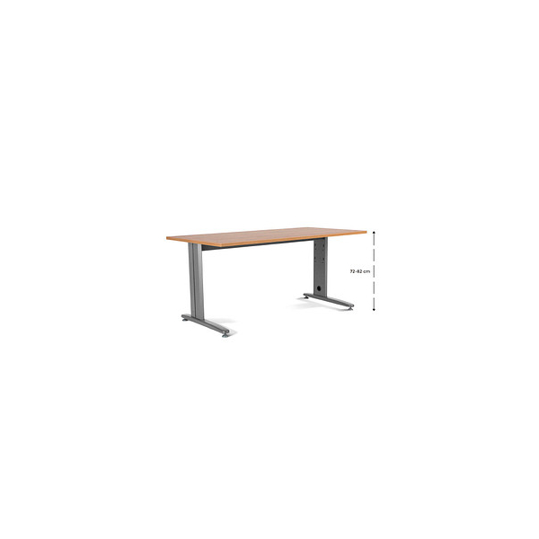 8427951203809 - Schreibtisch Metal 2003ACR08 manuell höhenverstellbar 72-82cm (H) 180x80cm (BxT) rechteckig eiche grau 8427951203809 Roca 8427951203809 - Schreibtisch Metal 2003ACR08 manuell höhenverstellbar 72-82cm (H) 180x80cm (BxT) rechteckig eiche grau 8427951203809 Roca