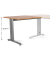 rocada METAL Anstell- METAL Schreibtisch eichegrau rechteckig, T-Fuß-Gestell grau 100,0 x 60,0 cm