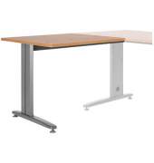 rocada METAL Anstell- METAL Schreibtisch eichegrau rechteckig, T-Fuß-Gestell grau 100,0 x 60,0 cm