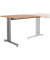 rocada METAL Anstell- METAL Schreibtisch eichegrau rechteckig, T-Fuß-Gestell grau 100,0 x 60,0 cm