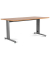 Schreibtisch Metal, 72cm (H), 180x80cm (BxT), rechteckig, eiche / grau