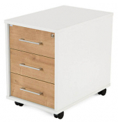 rocada Mobiler Rollcontainer weißeiche 3 Auszüge 40,0 x 60,0 x 58,0 cm