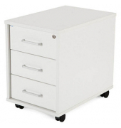 rocada Mobiler Rollcontainer weiß 3 Auszüge 40,0 x 60,0 x 58,0 cm