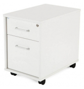 Mobiler Rollcontainer weiß 2 Auszüge 40,0 x 60,0 x 58,0 cm
