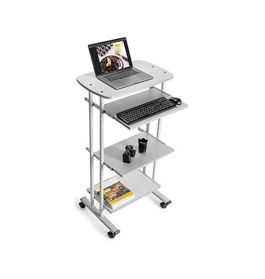 Computertisch, 126cm (H), 68x53cm (BxT), grau / grau