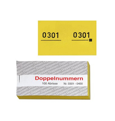 5 WOLF & APPENZELLER Doppelnummernblöcke 0001-0100, 0101-0200, 0201-0300, 0301-0400, 0401-0500