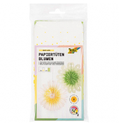 Papiertüten für Dekoblumen Daisy Love weißgrün Papiertütenblumen