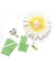 Papiertüten für Dekoblumen Daisy Love weißgrün Papiertütenblumen