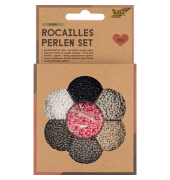 Perlen-Set Rocailles silber mehrfarbig Perlen-Set Perlen-Set