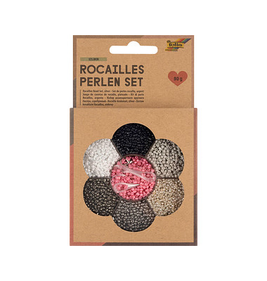 Perlen-Set Rocailles silber mehrfarbig Perlen-Set Perlen-Set Perlen-Set Rocailles silber mehrfarbig Perlen-Set Perlen-Set