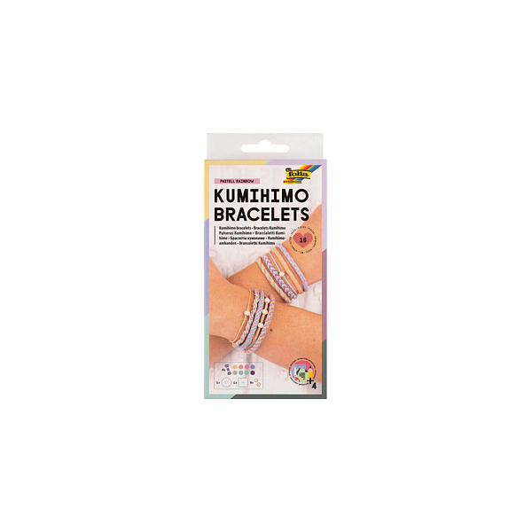 4001868130003 - Schmuck-Basteln-Set Flechtschnüre Kumihimo Bracelets Pastell mehrfarbig 4001868130003 folia 4001868130003 - Schmuck-Basteln-Set Flechtschnüre Kumihimo Bracelets Pastell mehrfarbig 4001868130003 folia
