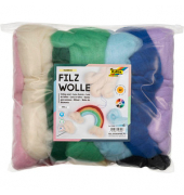 folia Bastelfilz-Set 12 Farben sortiert mehrfarbig