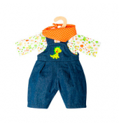 Heless Latzhose Dino Puppenzubehör