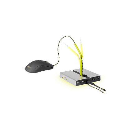 CHERRY XTRFY Mauskabelhalter B1 XG-B1-LED grau für Mauskabel