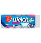 Toilettenpapier weich klassik, ohne, 3790525009, 3-lagig, wei&szlig;, 200 Blatt / Rolle,