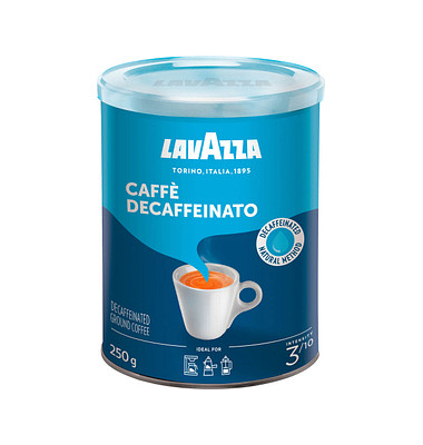LAVAZZA Caffé Decaffeinato  Kaffee, gemahlen Arabica- und Robustabohnen mild 250,0 g