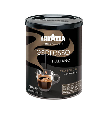 LAVAZZA Espresso Italiano Classico Kaffee, gemahlen Arabicabohnen 250,0 g