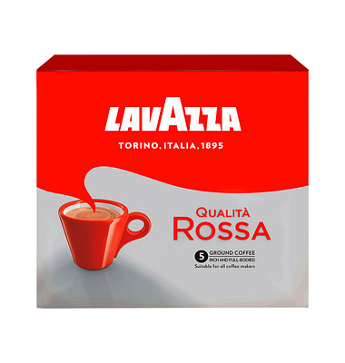 LAVAZZA Qualita Rossa Kaffee, gemahlen Arabica- und Robustabohnen