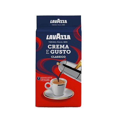 LAVAZZA Crema e Gusto Kaffee, gemahlen Arabica- und Robustabohnen kräftig 250,0 g