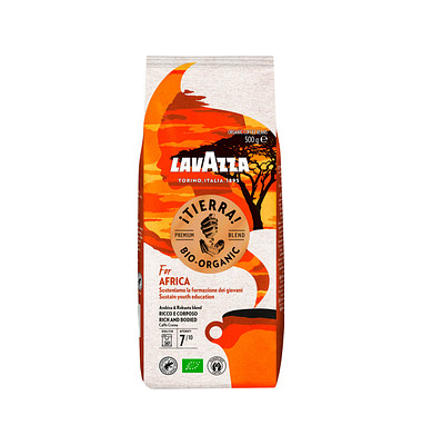 LAVAZZA Tierra for Africa Bio-Kaffeebohnen Arabica- und Robustabohnen kräftig 500,0 g