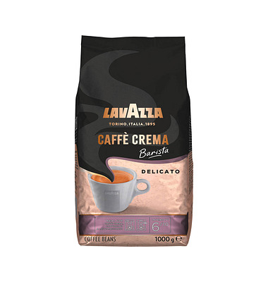 LAVAZZA Caffé Crema Barista Delicato Kaffeebohnen Arabica- und Robustabohnen mild 1,0 kg