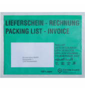 Lieferscheintaschen 327058400 C6 "LIEFERSCHEIN - RECHNUNG" mit selbstklebend 