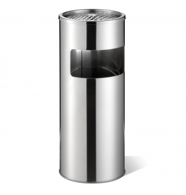 DURABLE Papierkorb 337323 26x62cm Ascher metallic si DURABLE Papierkorb 337323 26x62cm Ascher metallic si