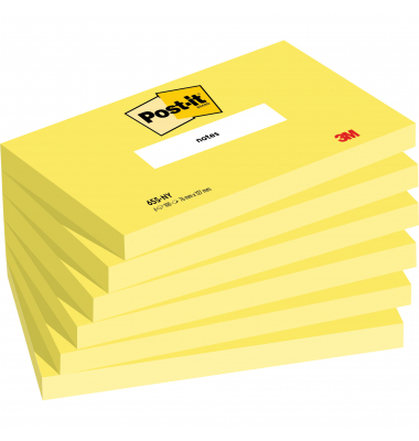 Haftnotizen 655-NY, Neon Notes, 127x76mm, neongelb, rechteckig