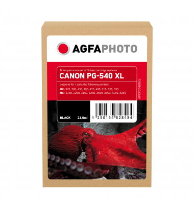 AgfaPhoto Tintenpatrone APCPG540BXL wie Canon PG540XL sw