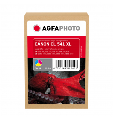 AgfaPhoto Tintenpatrone APCCL541CXL wie Canon CL541XL cmy