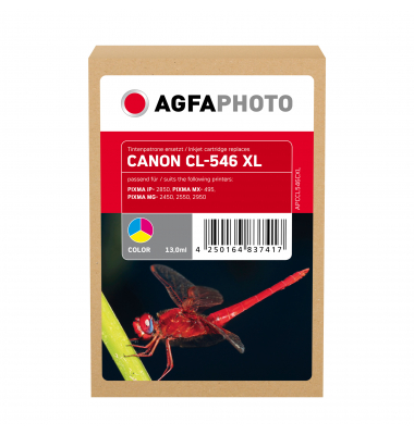 AgfaPhoto Tintenpatrone APCCL546CXL wie Canon CL546XL cmy