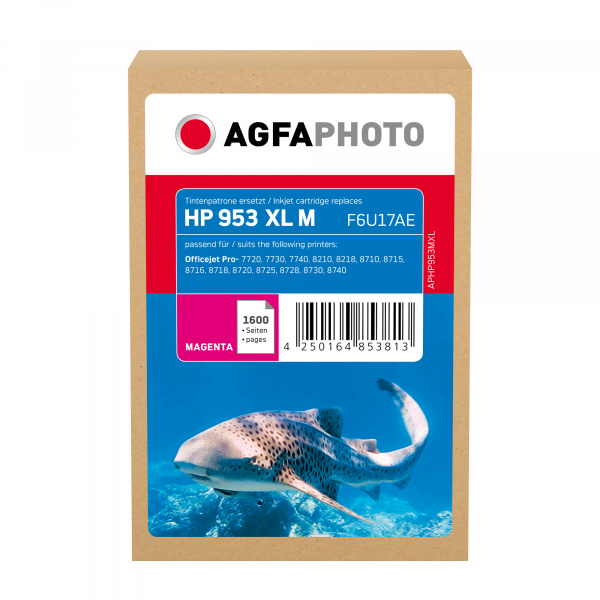AgfaPhoto Druckerpatrone APHP953MXL (kompatibel mit HP), magenta, ca. 1450 Seiten 4250164853813 AgfaPhoto