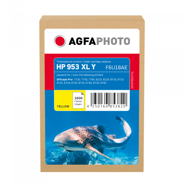 AgfaPhoto Druckerpatrone APHP953YXL (kompatibel mit HP), gelb, c. 1450 Seiten 4250164853820 AgfaPhoto