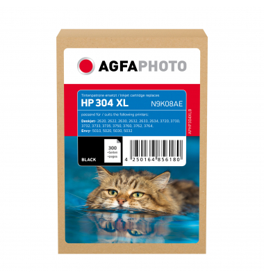 AgfaPhoto Tintenpatrone APHP304XLB wie HP N9K08AE 304XL sw