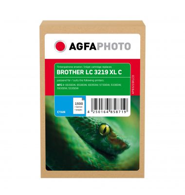 AgfaPhoto Tintenpatrone APB3219XLCD wie Brother LC- c