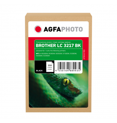 AgfaPhoto Tintenpatrone APB3217BD wie Brother LC-3217BK sw