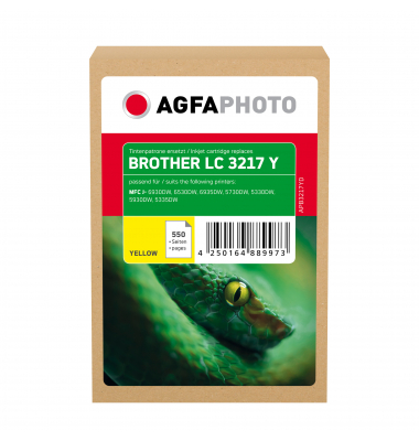 AgfaPhoto Tintenpatrone APB3217YD wie Brother LC-3217Y y