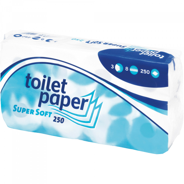 4000735065608 - Toilettenpapier Super Soft 035200 3-lagig hochweiß 250 Blatt Rolle 4000735065608 8 Rolle 4000735065608 - Toilettenpapier Super Soft 035200 3-lagig hochweiß 250 Blatt Rolle 4000735065608 8 Rolle