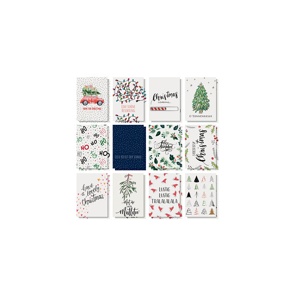 18 Stück Sigel Weihnachtspostkarten-Set Colourful Christmas 24 Stück DIN A6 4004360792885 Sigel